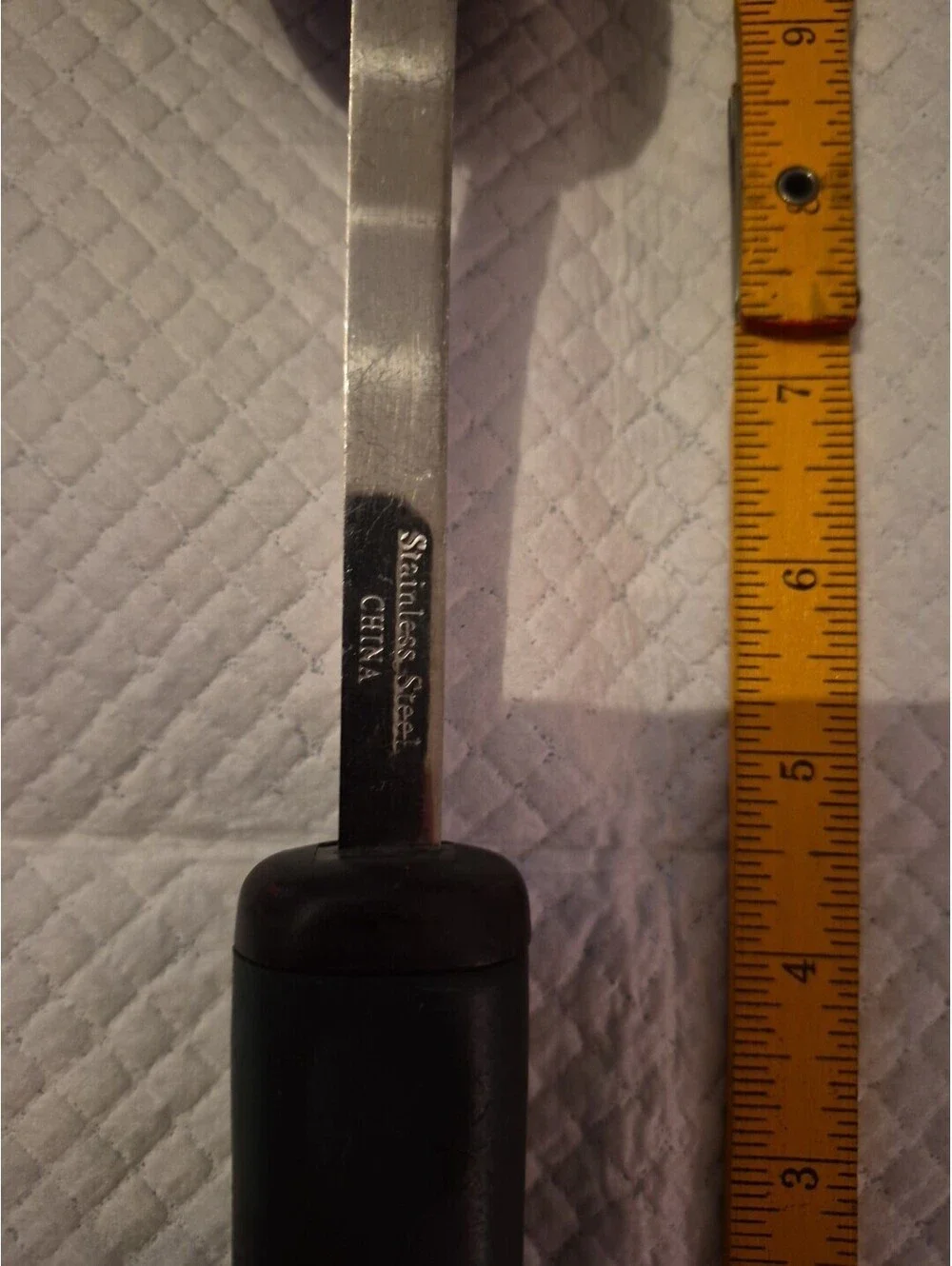 Slotted Black Nylon Spoon With Stainless Plastic Handle 12”